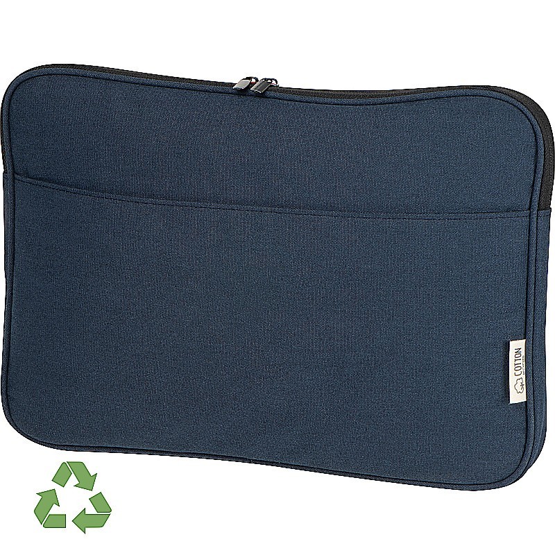 Laptoptasche aus recycelter Baumwolle - Dunkelblau