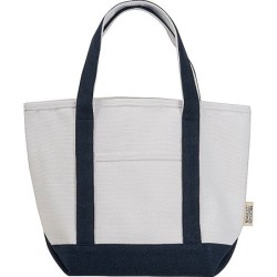 Kleine Tragetasche aus recycelter Baumwolle  - Beige