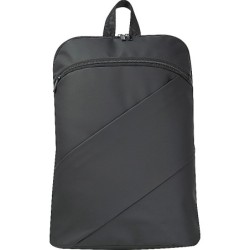 CrisMa Rucksack mit schrägem Reißverschluss  - Schwarz