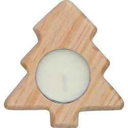 Teelichthalter aus Holz - Beige