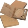 Käseset mit Holzbrettchen und Käsemesser - Beige