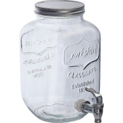 Set aus Getränkespender und 4 Glaskrügen  - Transparent