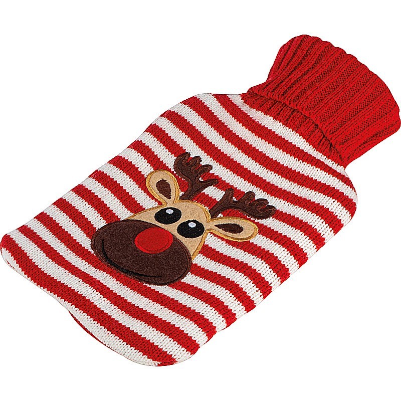 Weihnachtswärmflasche, 500ml - Rot