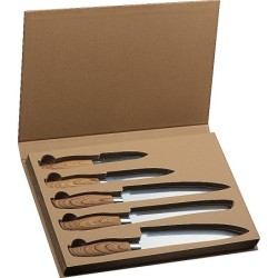 5 teiliges Messer Set - Silbergrau