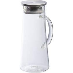 Glaskaraffe mit Edelstahldeckel 1.350ml - Transparent