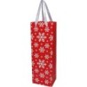 Weihnachtstragetüte aus Papier für eine Flasche - Rot