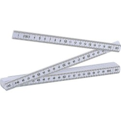 Zollstock 2m aus Kunststoff - Weiß