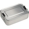 Brotzeitdose aus Aluminium zum Verschließen - Silbergrau