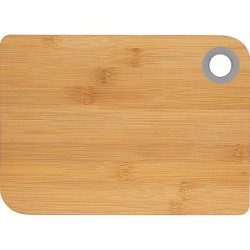 Schneidebrett aus Bambus mit farbigem Silikonring - Beige