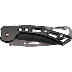 Taschenmesser mit Karabinerhaken - Schwarz