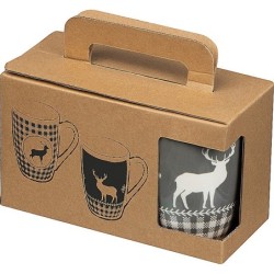 Set aus 2 Weihnachtstassen - Multicolor