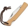 Taschenmesser mit Bambusschalen und Aufhängeschlaufe - Beige