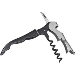 Kellnermesser aus Metall - Schwarz