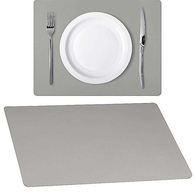 PVC Tischunterlage - Silbergrau