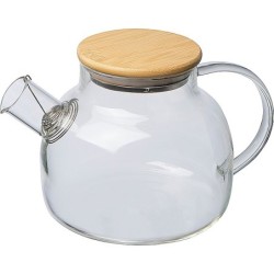 Glaskanne mit Bambusdeckel 1.000ml - Transparent