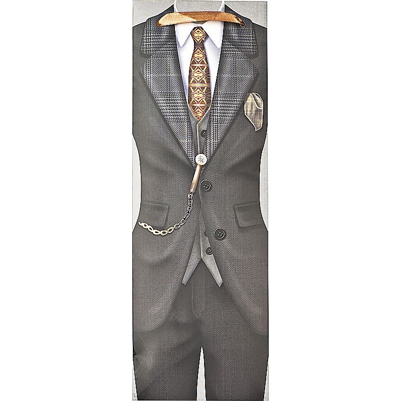 Geschenktüte Mann/Frau in der Größe einer Weinflasche - Schwarz