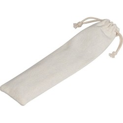 Besteckset in einem Baumwolltäschchen - Beige