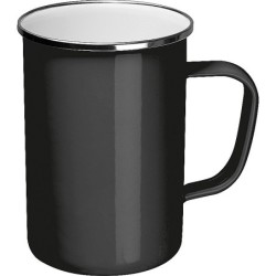 Emaille Tasse - Schwarz