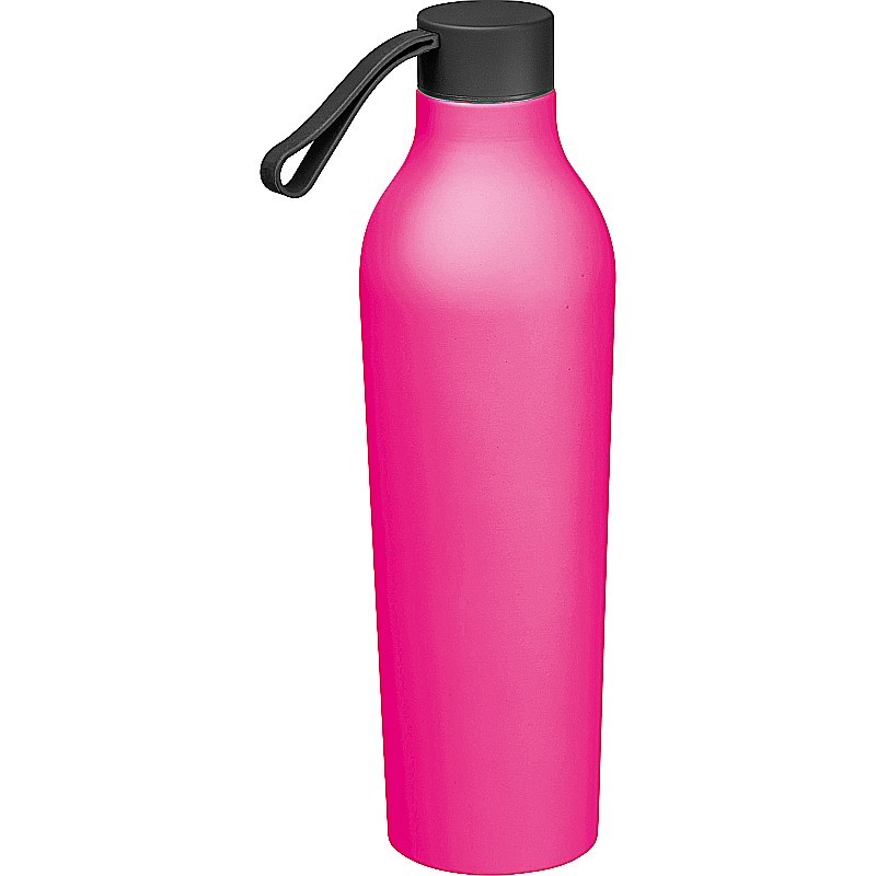 Gummierte Trinkflasche, 750ml - Pink