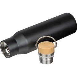 Trinkflasche aus recyceltem Edelstahl  - Schwarz