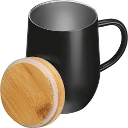 Doppelwandige Tasse, 300ml - Schwarz