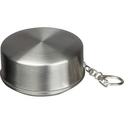 Faltbarer Edelstahltrinkbecher  - Silbergrau
