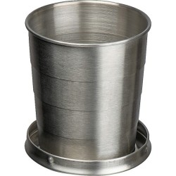 Faltbarer Edelstahltrinkbecher  - Silbergrau