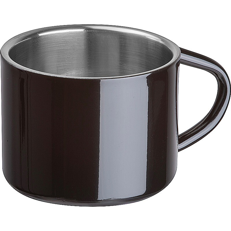 Espressotasse aus Edelstahl 60ml - Schwarz
