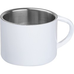 Espressotasse aus Edelstahl 60ml - Weiß