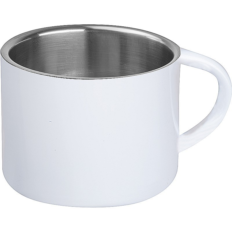 Espressotasse aus Edelstahl 60ml - Weiß