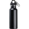 Vakuum Isolierflasche, matt, 750ml mit Karabiner - Schwarz