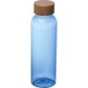 Trinkflasche aus PET mit Bambusdeckel, 500ml  - Blau