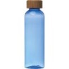 Trinkflasche aus PET mit Bambusdeckel, 500ml  - Blau