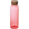 Trinkflasche aus PET mit Bambusdeckel, 500ml  - Rot
