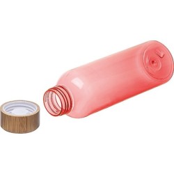 Trinkflasche aus PET mit Bambusdeckel, 500ml  - Rot