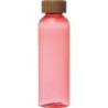 Trinkflasche aus PET mit Bambusdeckel, 500ml  - Rot