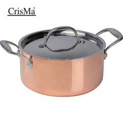 CrisMa Induktionskochtopf mit Deckel - Kupfer