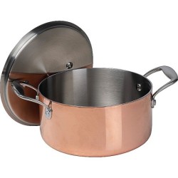 CrisMa Induktionskochtopf mit Deckel - Kupfer