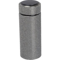 Kleine Edelstahltrinkflasche mit Strassstein-Akzenten - Silbergrau