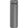 Große Edelstahltrinkflasche mit Strassstein-Akzenten  - Silbergrau