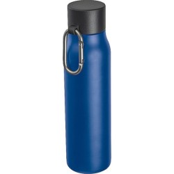 Trinkflasche mit Karabiner, 600ml  - Blau