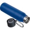 Trinkflasche mit Karabiner, 600ml  - Blau