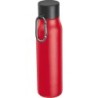 Trinkflasche mit Karabiner, 600ml  - Rot