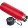 Trinkflasche mit Karabiner, 600ml  - Rot