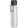 Trinkflasche mit Karabiner, 600ml  - Weiß