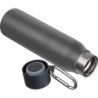 Trinkflasche mit Karabiner, 600ml  - Anthrazit