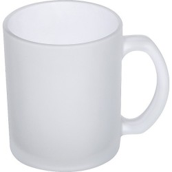 Glastasse weiß gefrostet 300ml - Transparent