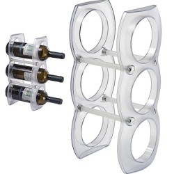 Weinregal aus Kunststoff für 3 Flaschen - Weiß