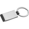 Metall Schlüsselanhänger rechteckig - Silbergrau