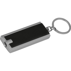 Rechteckiger Schlüsselanhänger mit LED Lämpchen - Schwarz